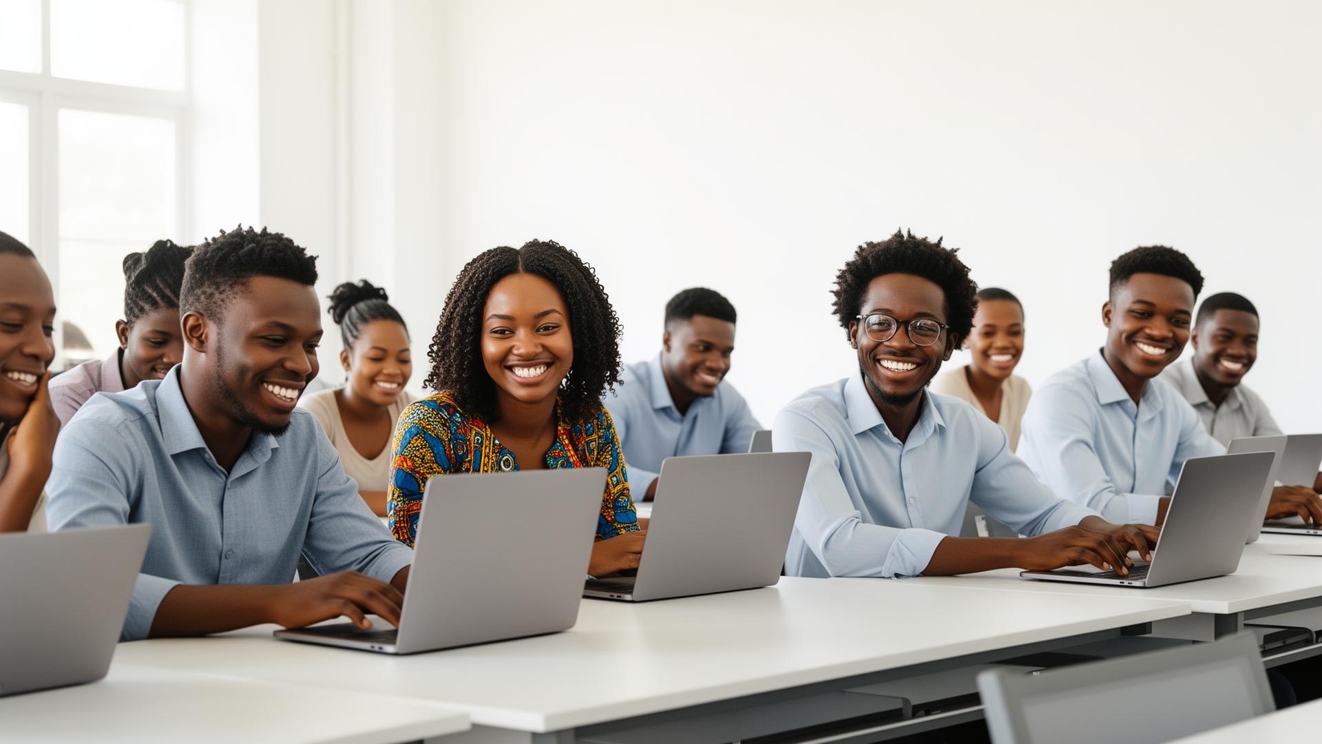 Young Nigerian professionals learning at Today Skill Hub